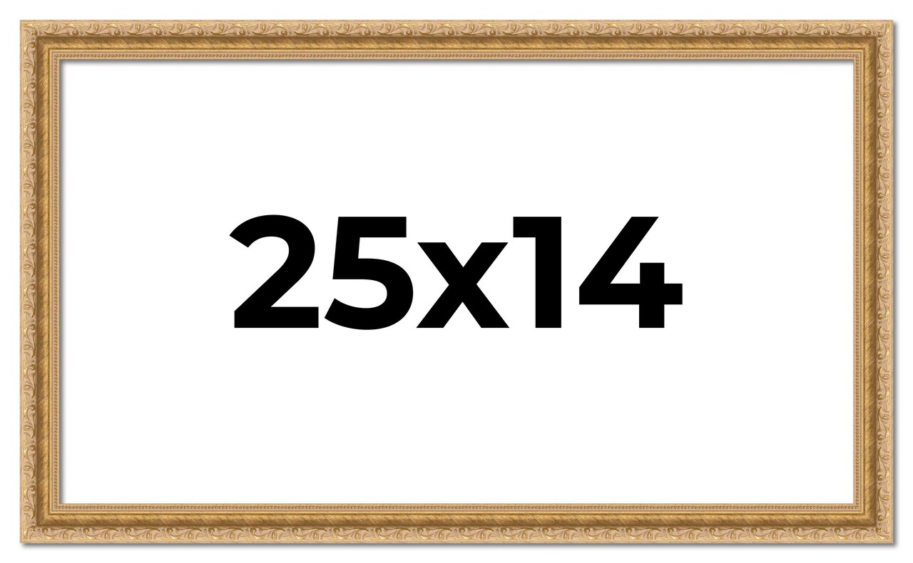 Refined Gold Picture Frame - UV Acrylic, Backing Board, Hanging Hardware Included